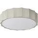 Canada 3 Light 16 inch Shiny Nickel Flush Mount Ceiling Light